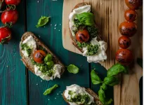 croutini au pesto et bufffala